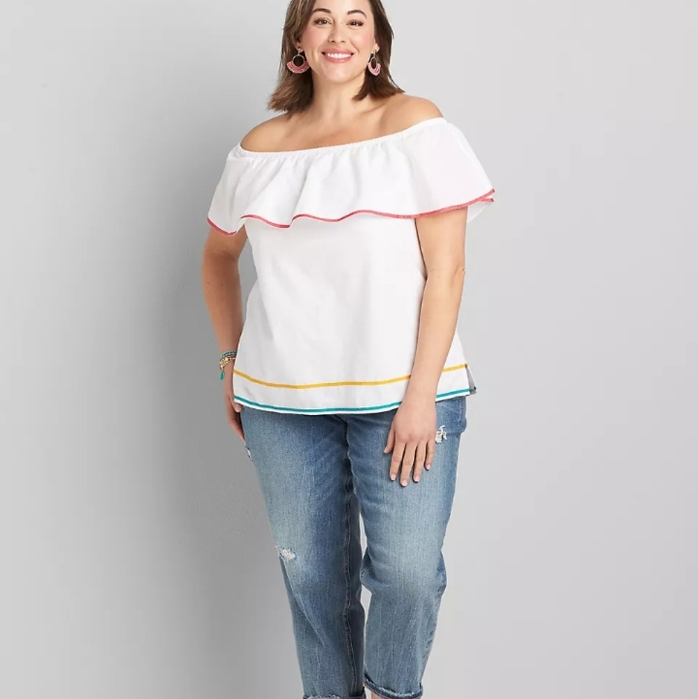 NEW Lane Bryant Off Shoulder Top 18/20